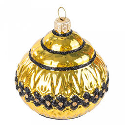 Елочная игрушка фигурка стеклянная Фонарик ажурный-3 д7,8см, h10,3см, ручная художественная роспись, подарочная упаковка (Россия) - Домашняя мода фото 2