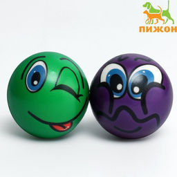 Цена за 2 шт. Мячик зефирный Подмигнул, 6,3 см, микс цветов