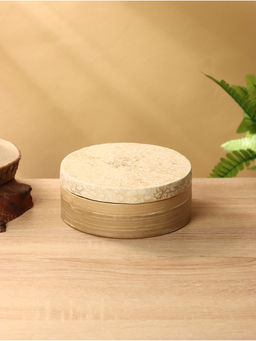 Банка для сыпучих продуктов, 16×16×7.5 см, бамбук