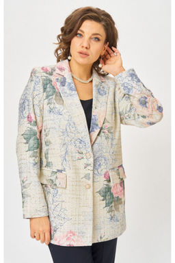 Жакет БелЭльСтиль 762 молочный твид фото 5