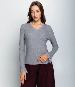 Джемпер #КТ9045, серый