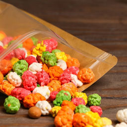 Цена за 50 шт. Пакет Zip-lock Крафт с прозрачной стенкой 18 Х 26 + 4 см