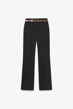 STRAIGHT-LEG TROUSERS WITH BELT