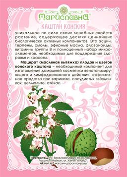 Масло конского каштана - Мариславна фото 2