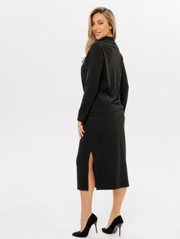 Костюм женский К-242 (лапша Софт г/к) Темно-серый - Elenatex фото 30