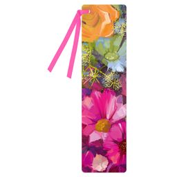 Цена за 4 шт. Закладка картонная для книг арт. 61195 / 50 НЕЖНЫЙ БУКЕТ