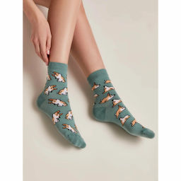 Носки жен. HAPPY 17С-21СП (60/6) - 388 серый бирюза - Conte elegant фото 2