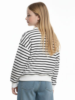 Свитшот в полоску для девочки 22-2018 полоска - Mini maxi фото 3