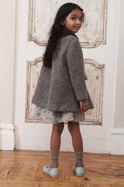 AGES 6-10 / VELVET PETER PAN COLLAR COAT WITH WOOL - LIMITED EDITION - Zara фото 5