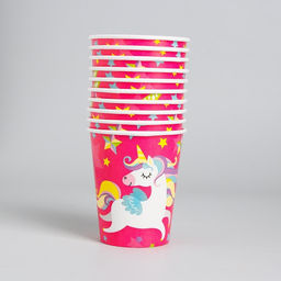Цена за 10 шт. Стакан бумажный Единорог-малыш, 250 мл - Страна карнавалия фото 3