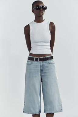 LOW-RISE DENIM JORTS - Zara фото 2