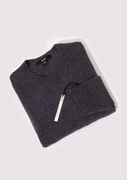 Bisiklet Yaka Gri Kazak - Mavi фото 7