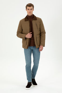 Мужское пальто цвета хаки Неожиданная скидка в корзине - U.s. polo assn фото 4