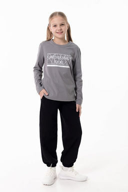 Брюки джоггеры из футера М225114а черный