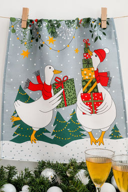 Набор полотенец новогодний, 3 шт, 47х62 - Фабрика снов фото 3