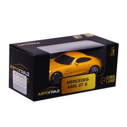 Машина металлическая MERCEDES-AMG GT S, 1:64, цвет жёлтый - АвтоГрад фото 4