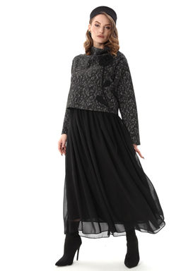 Платье NIKVA н924-9 чёрный и графит  фото 4