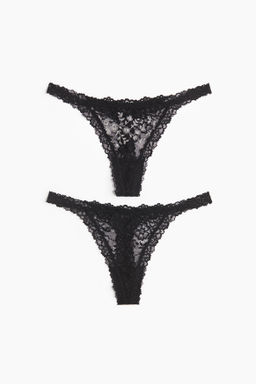 Pack de 2 bragas thong de encaje