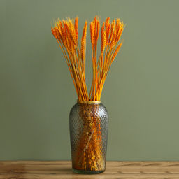 Сухой колос пшеницы, набор 50 шт., жёлтый