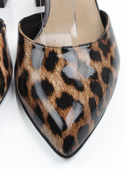 06-A71A-82PC BLACK/LEOPARD Туфли женские (натуральная кожа)