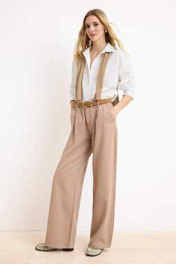 Tas DOKUMLU Tencel Kar?s?ml? Yuksek Bel Wide Leg Jeans TWOSS26JE00171 - Trendyolmilla фото 8