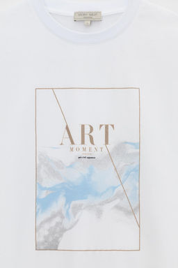 ЕВТ 3311/белый(голубые цветы) фуфайка жен