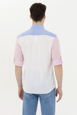 Мужская розовая рубашка с длинным рукавом Неожиданная скидка в корзине - U.s. polo assn фото 5