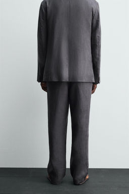 100% LINEN SUIT TROUSERS - Zara фото 3