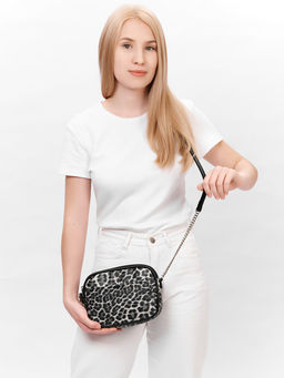 LACCOMA сумка Джулия-леопард черно-белый эко кожа хлопок