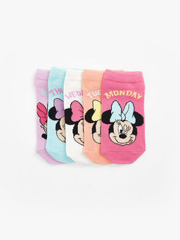 Minnie Mouse Desenli K?z ?ocuk Patik ?orap 5li - Waikiki фото 2