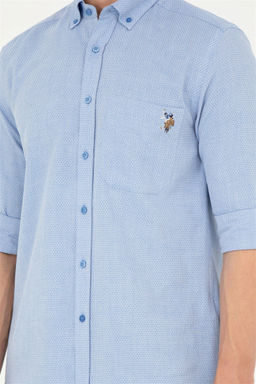 Мужская темно-синяя рубашка с длинным рукавом - U.s. polo assn фото 6