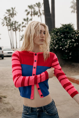 CHAQUETA PUNTO COLOR BLOCK / Multicolor - Zara фото 3