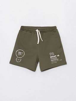 Beli Lastikli Bask?l? Erkek ?ocuk ?ort