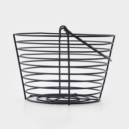 Фруктовница Доляна, 19.5×19.5×13 см, чёрная