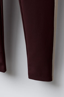 RIBBED LEGGINGS WITH SIDE STRIPES - Zara фото 4