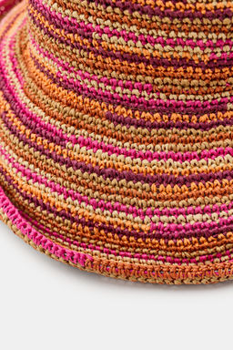 SOMBRERO TRENZADO COMBINADO / Multicolor - Zara фото 3