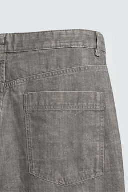 PANTAL?N STRAIGHT FIT ESPIGA / Gris / Tostado - Zara фото 10