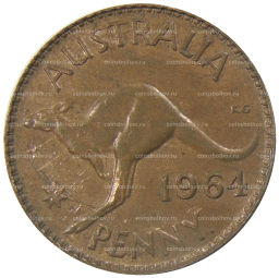 1 пенни 1964 года Австралия