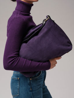 Замшевая сумка на плечо Deboro 30900 виноград