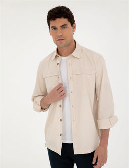 Bej Comfort Fit Uzun Kollu G_mlek - Pierre cardin фото 3
