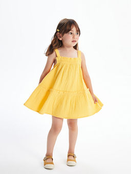 Ask?l? Kare Yaka Basic K?z Bebek Elbise