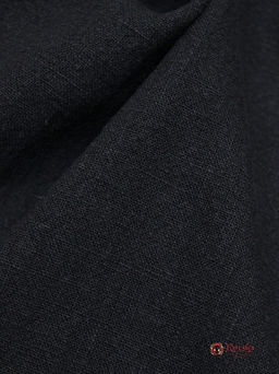 Мерный лоскут(ткань в отрезах) - Крапива Рами (Ramie) цв.Черный с серым оттенком, ш.1.4м - Купава фото 2