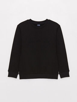 Bisiklet Yaka Basic Uzun Kollu Erkek ?ocuk Sweatshirt