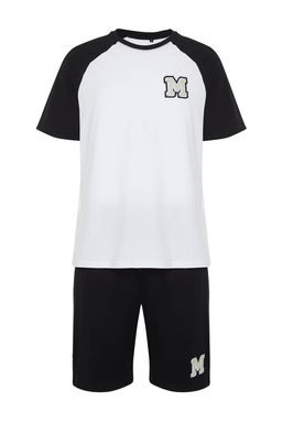 TRENDYOL MAN Bordo Ekru Nak?sl? Reglan Kol Orme Sortlu Pijama Tak?m? TMNSS24PT00007 - Trendyolmilla фото 15