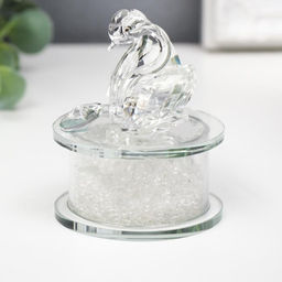 Фигурка стекло «Два лебедя», бисер, 8.4×6.8×5.8 см