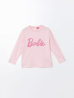 Bisiklet Yaka Barbie Bask?l? Uzun Kollu K?z ?ocuk Pijama Tak?m? - Waikiki фото 2