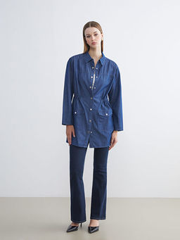 G?mlek Yaka Kad?n Jean Tunik