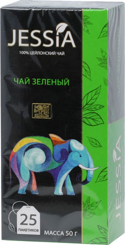 JESSIA. Зеленый чай (пакетированный) карт.упаковка, 25 пак.