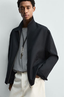 WOOL ZIP-UP OVERSHIRT - Zara фото 6