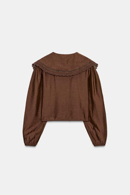 FLOWING SHIRT WITH PETER PAN COLLAR - Zara фото 6